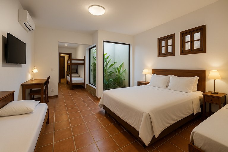 Suite Faília cama casal e 2 Beliches- 6 hospedes